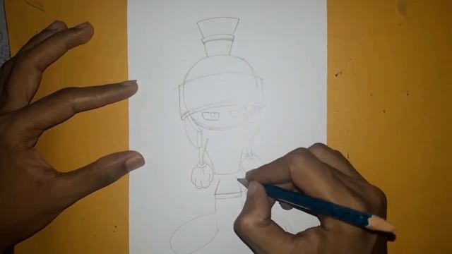How to Draw Marvin the Martian from Looney Tunes step by step смотреть онлайн