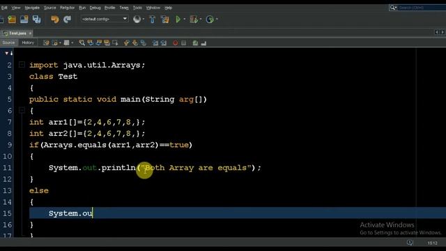 How to check equality of two array in Java by Using Arrays.equals() Method || second approach смотреть онлайн