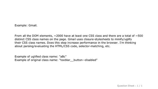 HTML : Does CSS class name length affect browser performance? смотреть онлайн