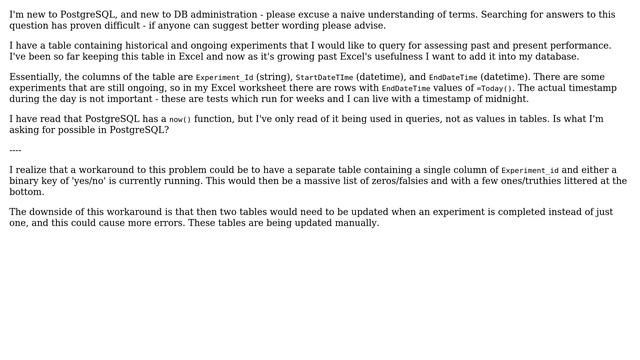 Databases: How to make value in a row equal to now() in postgres? смотреть онлайн