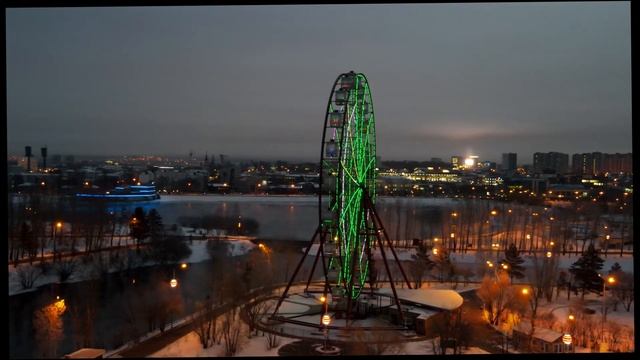 Иркутск на рассвете. Колесо обозрения Кругозор смотреть онлайн