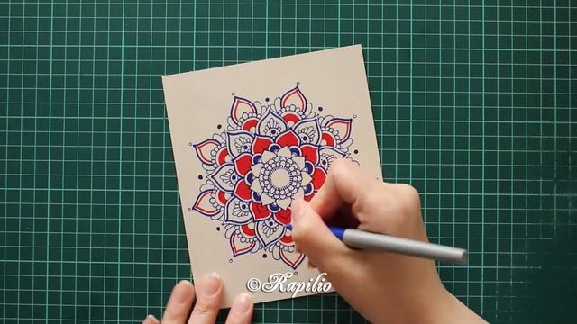 Процесс рисования мандалы / Mandala drawing смотреть онлайн