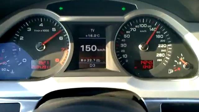 AUDI A6(C6) 3.0TFSI 0-200 km/h (first attempt) смотреть онлайн