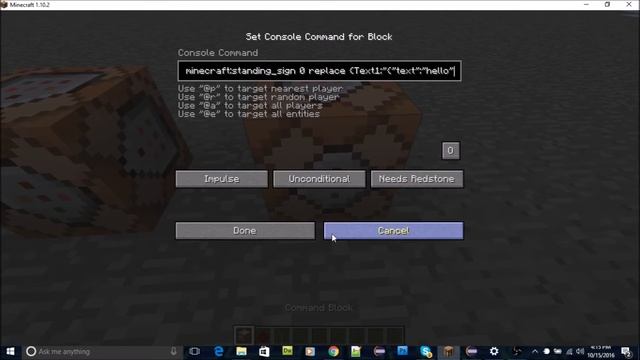 How to /setblock signs with text and use the /tellraw command in Minecraft 1.9 AND 1.10 ✓ смотреть онлайн
