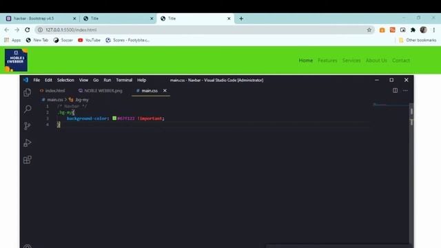 Customize Bootstrap4 Navbar Tutorial 2020