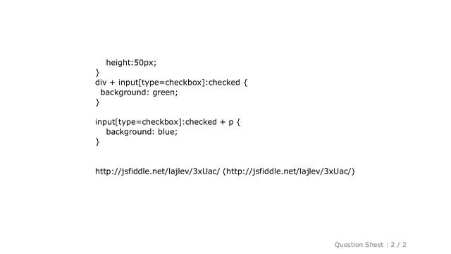 CSS : Change parent div on input[type=checkbox]:checked with css смотреть онлайн