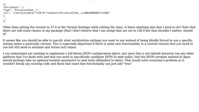 Salesforce: JSON.Serialize method not returning null fields (part deux) смотреть онлайн