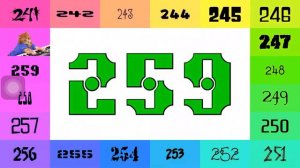 Numbers 1 to 500 in Colorful Fonts! (1000 / 2) (Reuploaded Video)