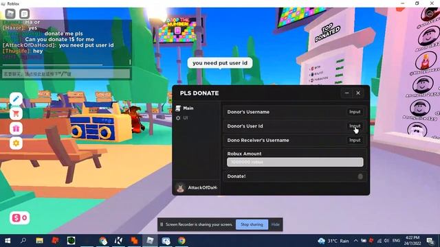 Roblox Pls Donate Fake Nuke/Ban Hammer Script смотреть онлайн