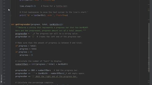 Python Progress Bar Simulation Code смотреть онлайн