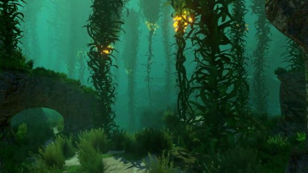 The Glowing Kelp Forest - (Subnautica) - Live Wallpaper