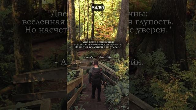 Две вещи бесконечны вселенная, человеческая глупость Насчет вселенной я не уверен - Альберт Эйнштей смотреть онлайн