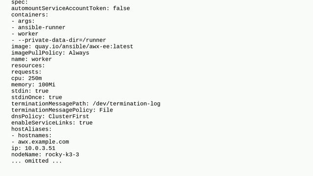 HostAlias being ignored in AWX-operator PODs смотреть онлайн
