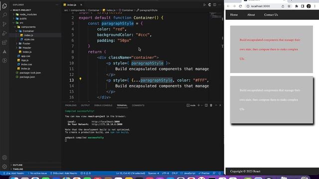 #08 [ReactJS] - Styling React Components (Inline Style) смотреть онлайн