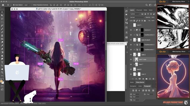 2 MidJourney ai photos mapping in photoshop ! MidJourney ai | ai art | stable diffusion | Dall E 2 смотреть онлайн