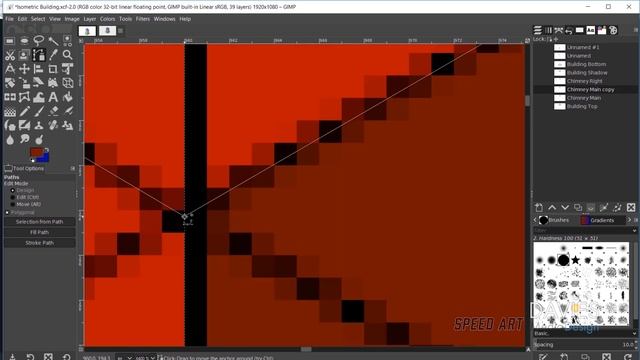Create a 3D Isometric Building with GIMP 2.10 | Speed Art смотреть онлайн