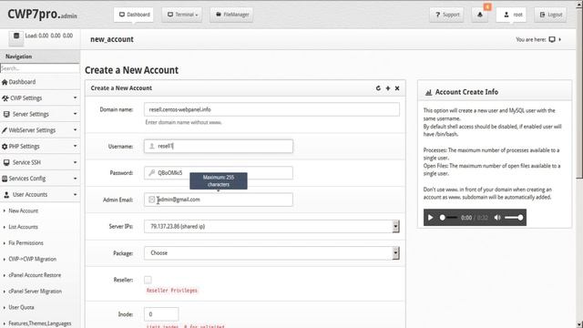CWP - Admin Panel: Reseller Manager tutorial смотреть онлайн