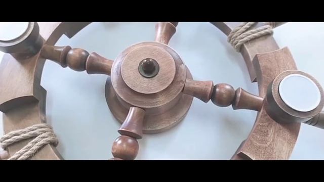 Светильник штурвал из дерева ручной работы смотреть онлайн