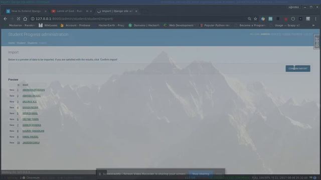 CSV Import student_progress_index смотреть онлайн