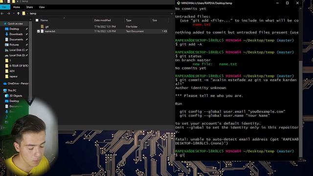 دوره گیت | قسمت سوم | شروع استفاده از گیت | start using git смотреть онлайн