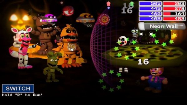 FNAF World Simulator #19 | Halloween Update Backstage Minigames