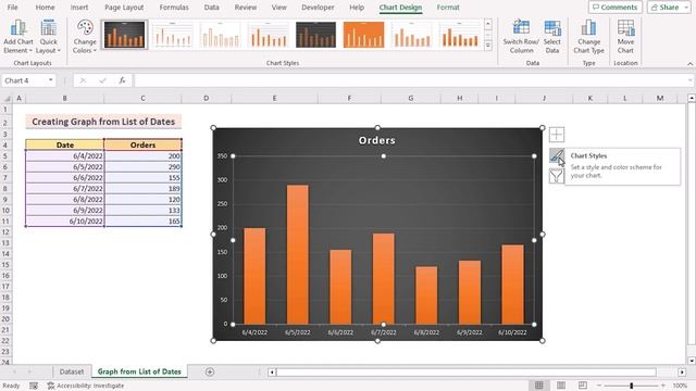Create Graph from List of Dates in Excel смотреть онлайн