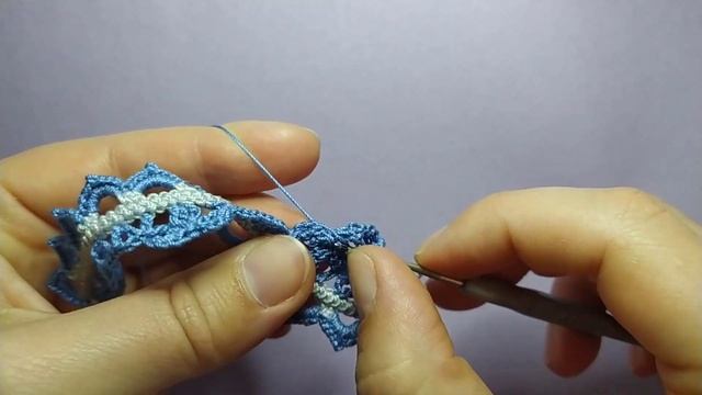 Вяжем крючком кайму. Учимся вязать крючком с Bynchik Irish Lace. Crochet tutorial. смотреть онлайн