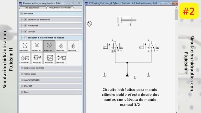 MONTAMOS circuito HIDRÁULICO mando manual desde dos puntos CILINDRO doble efecto con válvulas 3/2 смотреть онлайн