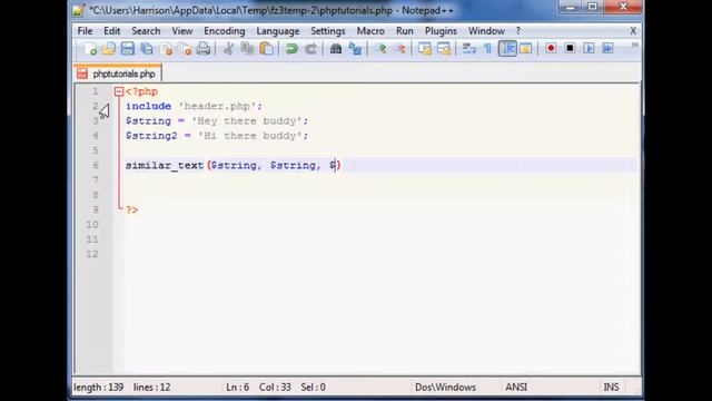 Basic PHP Programming Tutorial 24: String similarity смотреть онлайн