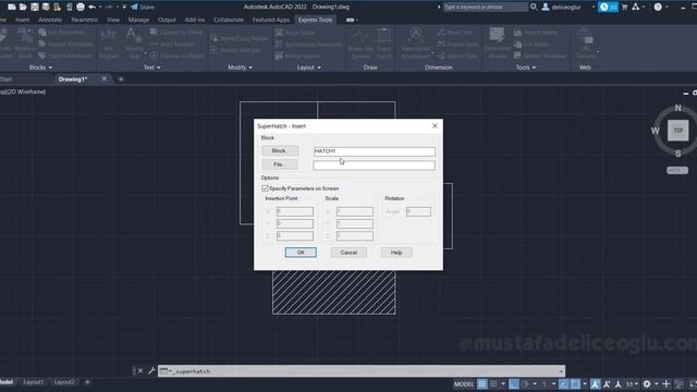 Autocad Özel Hatch Oluşturma | Autocad Tarama Komutu ile Özel Desen Verme | Superhatch Komutu смотреть онлайн