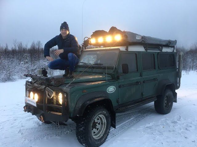 Лендровер Defender. Машина и тюнинг для езды а не для понтов. смотреть онлайн