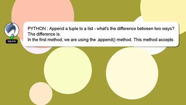 PYTHON : Append a tuple to a list - what's the difference between two ways? смотреть онлайн