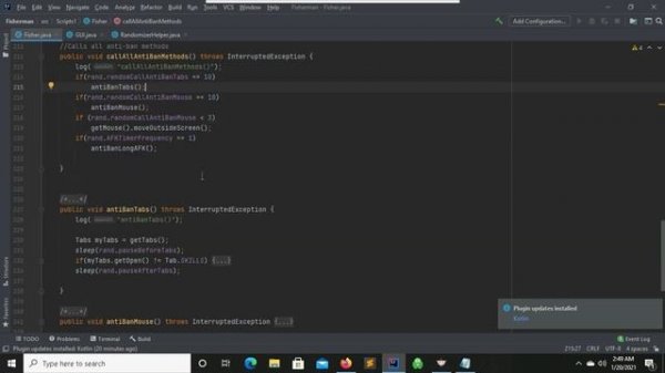 OSBot Runescape Script Tutorial:  Fishing script (java)