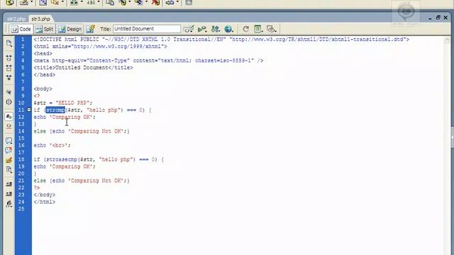 php 05 03 strings comparing смотреть онлайн