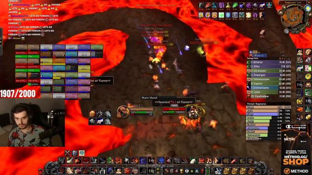 Worlds first Hardcore Ragnaros kill WoW Classic SoM. Warrior POV. смотреть онлайн
