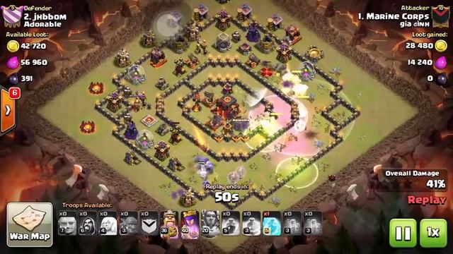 Clash of Clans - Team Bowler clear hall 10 3 star смотреть онлайн