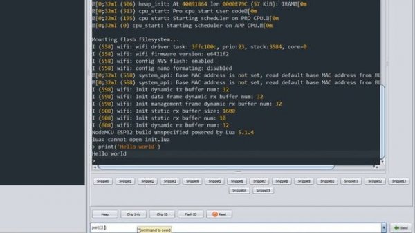 Blinking LED, Programming ESP32 in Lua using ESPlorer IDE