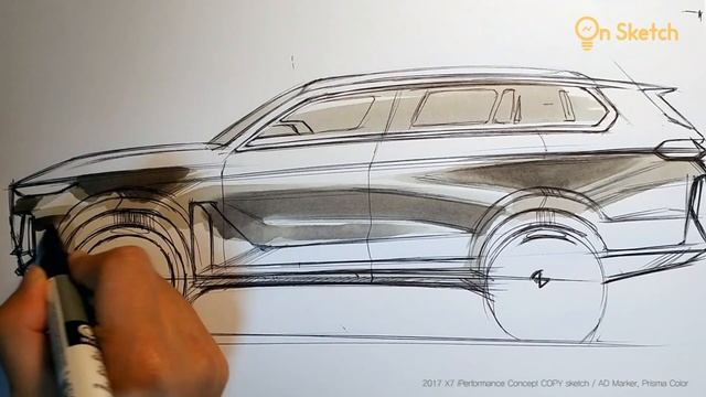 온스케치 CAR SKETCH - "2017 X7 iPerformance Concept COPY Sketch" (AD marker / Prisma Color) смотреть онлайн