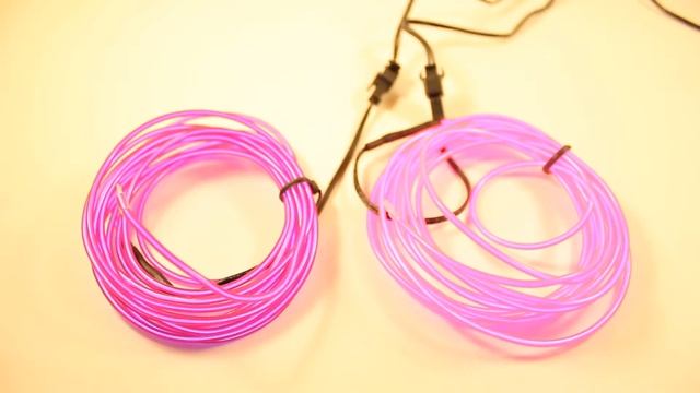 Сравнение Фиолетовый и Розовый холодный неон (гибкий неон) смотреть онлайн