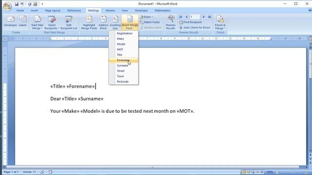 Mail Merge from an Access Database смотреть онлайн