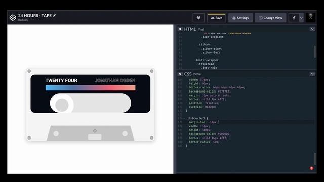 TWENTY FOUR - Jonathan Ogden - Tape (HTML + CSS) смотреть онлайн