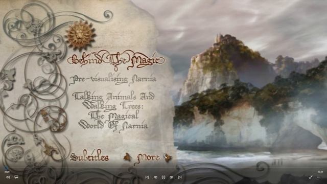 The Chronicles of Narnia: Prince Caspian UK DVD Menu Walkthrough (2008) Disc 2