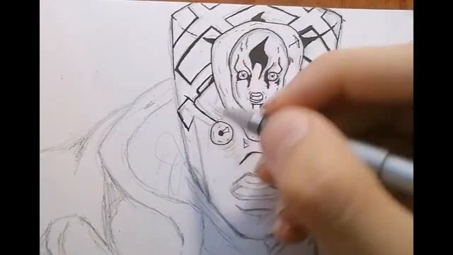 РИСОВАНИЕ КИНГ КРИМСОН (JJBA) | DRAWING KING CRIMSON JJBA SPEED DRAWING