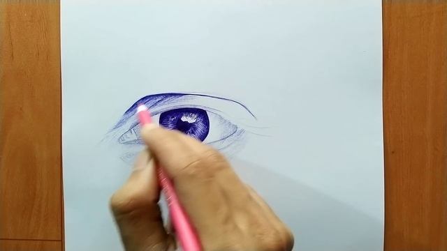 How to draw realistic eye with Pen | for beginners смотреть онлайн