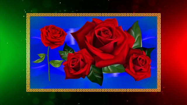 Red roses on blue background and red green background смотреть онлайн