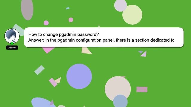 How to change pgadmin password? смотреть онлайн