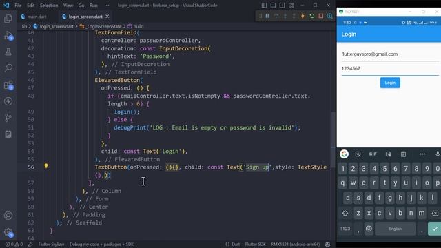 FlutterFire - Firebase Authentication | Email/Password Registration & Sign-in смотреть онлайн