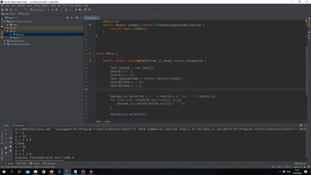 Как копировать/клонировать в JAVA. Поверхностное копирование, глубокое копирование, Serializable. смотреть онлайн