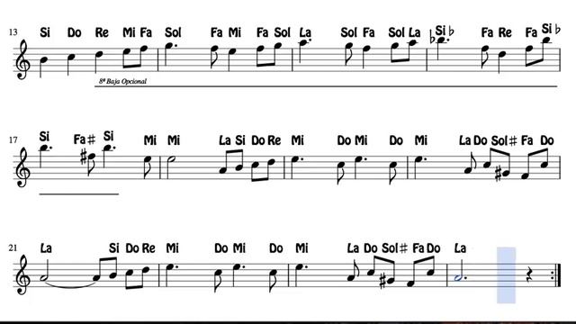 El Lago de los Cisnes Partitura Fácil con Notas Violín Flauta Oboe Clave de Sol en Do смотреть онлайн
