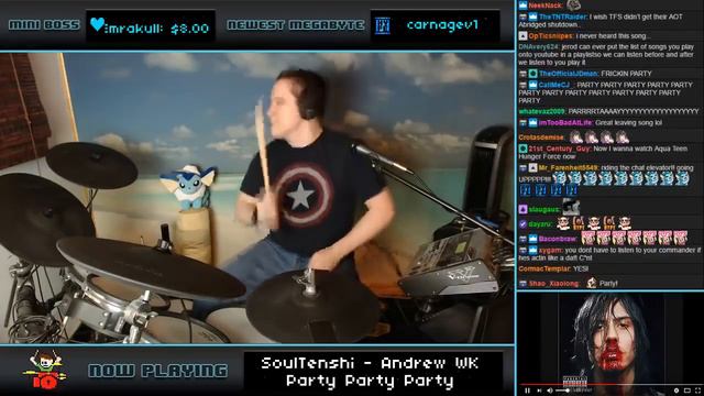 Andrew WK - Party Party Party (Drum Cover) -- The8BitDrummer смотреть онлайн